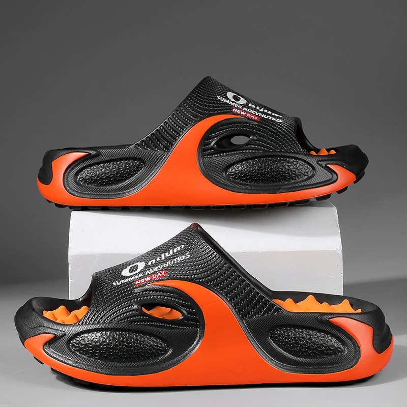 Summer New Design Men's Massage Slippers Indoor Outdoor Sandals Beach Men Casual Shoes EVA Soft Slides Male Couple House Slipper