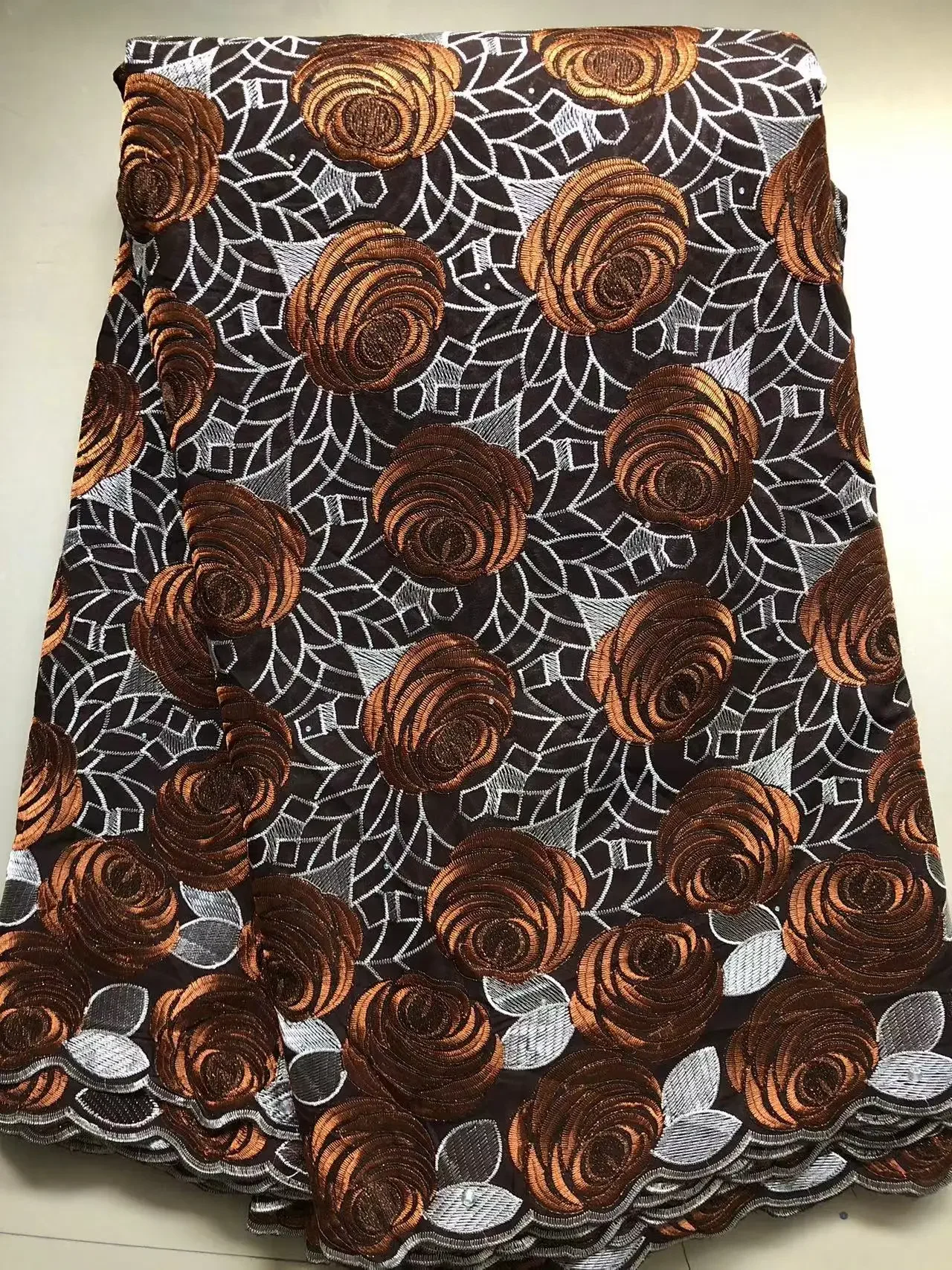 Swiss 100% Cotton Luxury Lace High Quality Fabrics 2025 Latest African Cotton Lace With Stones For Sewing Evening Party Dress