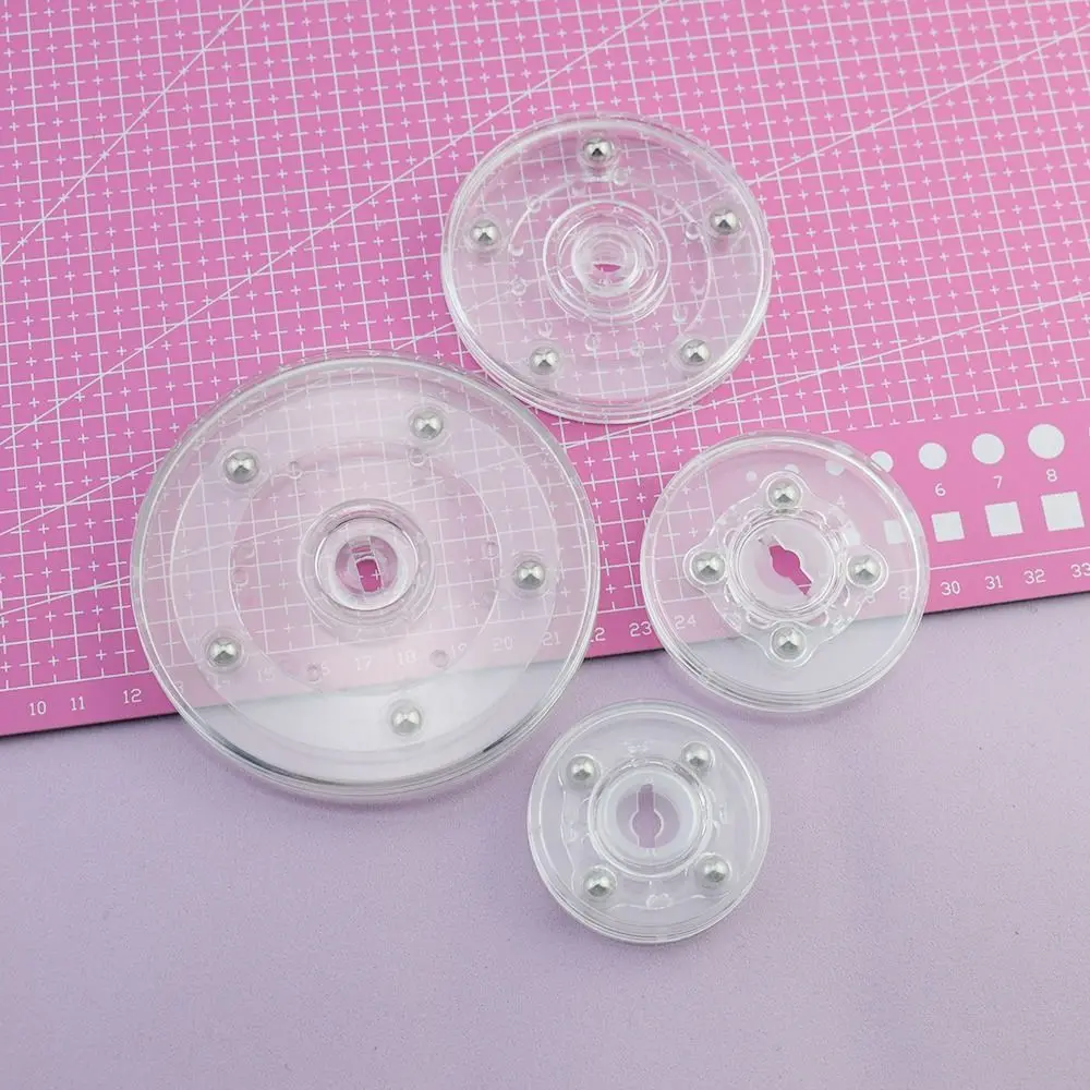 Swivel Plates 360-Degree Acrylic Turntable Transparent Clear Rotating Display Stand Round Plastic 360-Degree Rotary Table TV