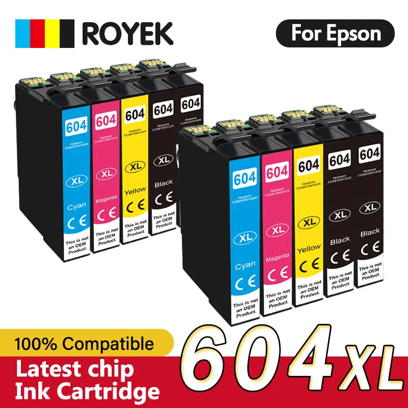 T604 Ink Cartridge FULL with chip For Epson T 604XL T 604 XL Compatible XP 2200 2205 3200 3205 4200 WF 2910 2930 2950 Printer