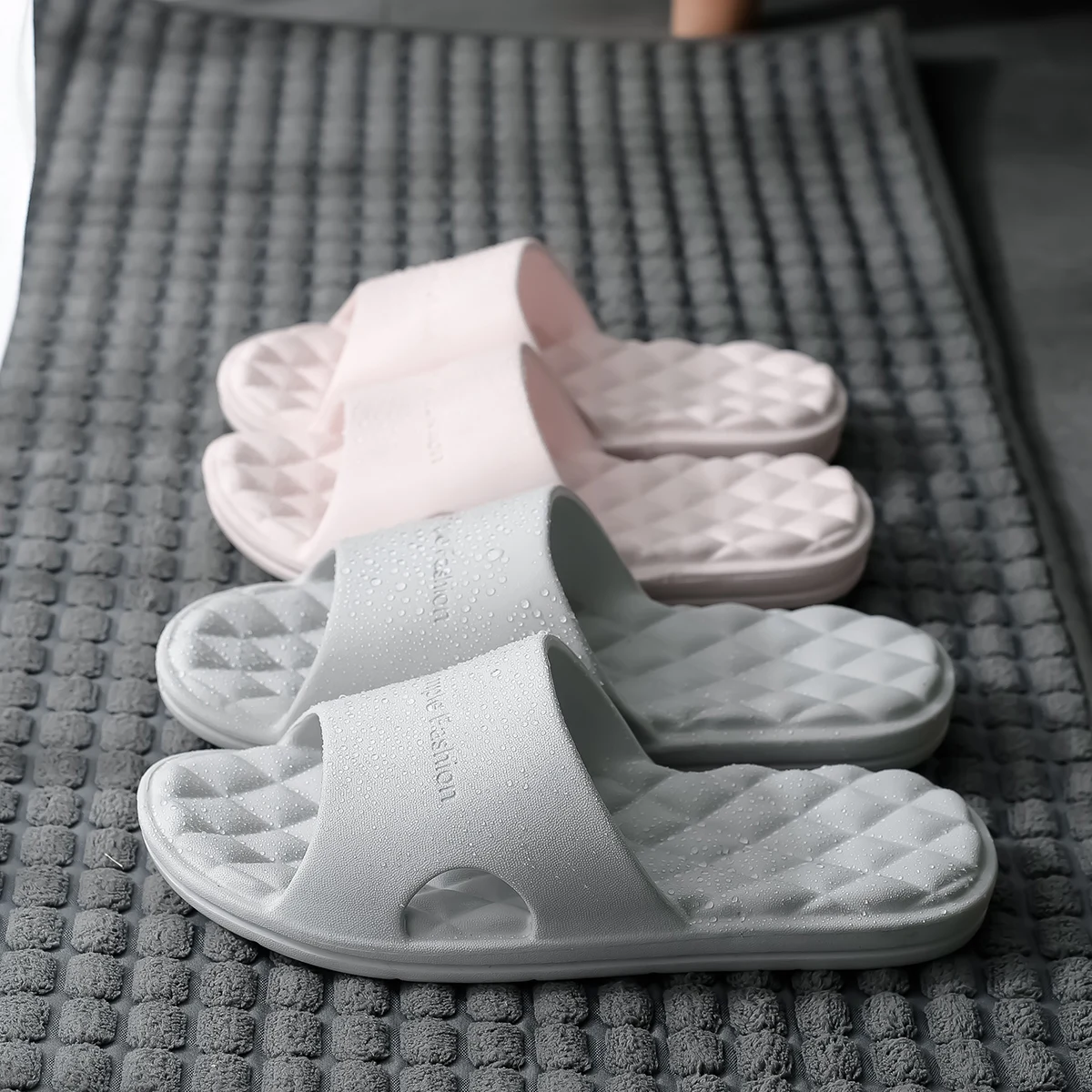 TZLDN 36-49 plus size EVA Soft Bottom Slippers for Women Home Bathroom Summer Sandals for Men Summer Beach Wear Unisex Slides