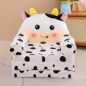 Three-layer folding children's small sofa cartoon kindergarten baby seat stool plush toy lazy sofa removable