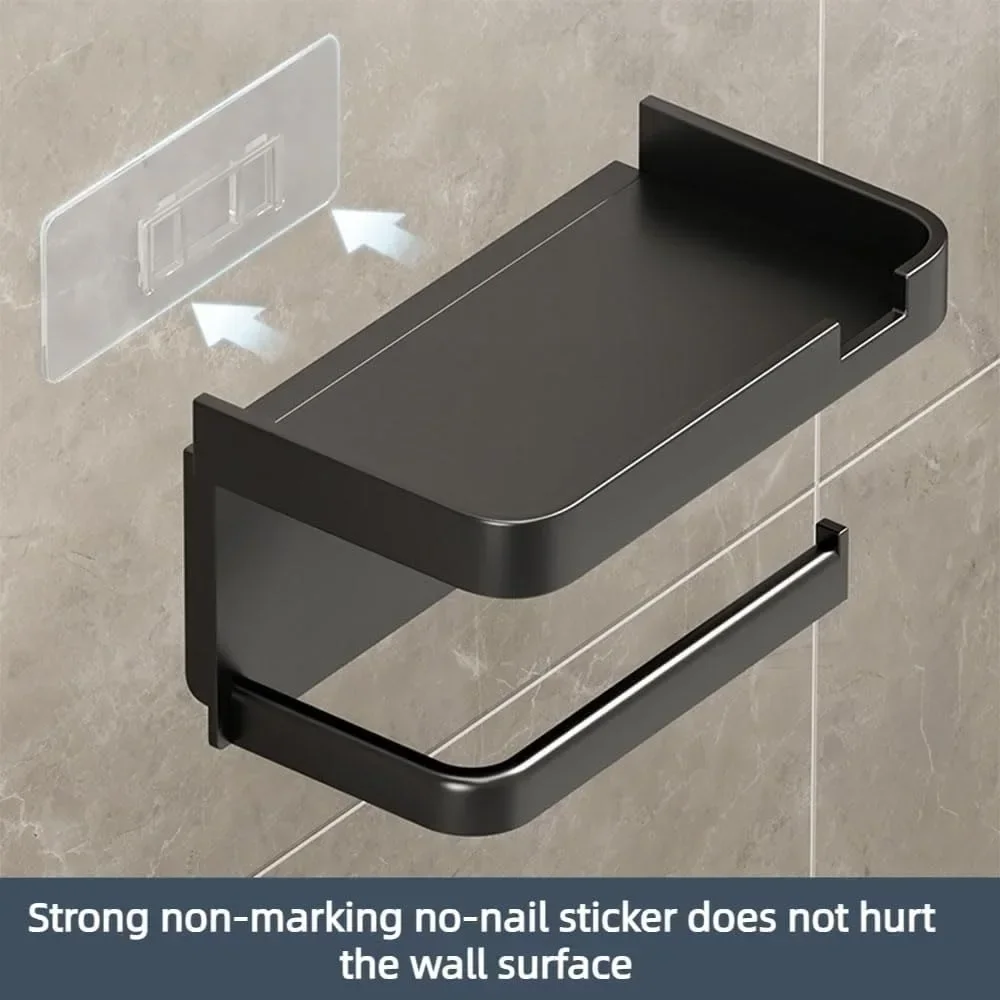 Toilet Paper Holder Rustproof Thickened Plastic Wall Mounted Storage Rack For Kitchen Bathroom Toilet Paper Roll Holder Tools