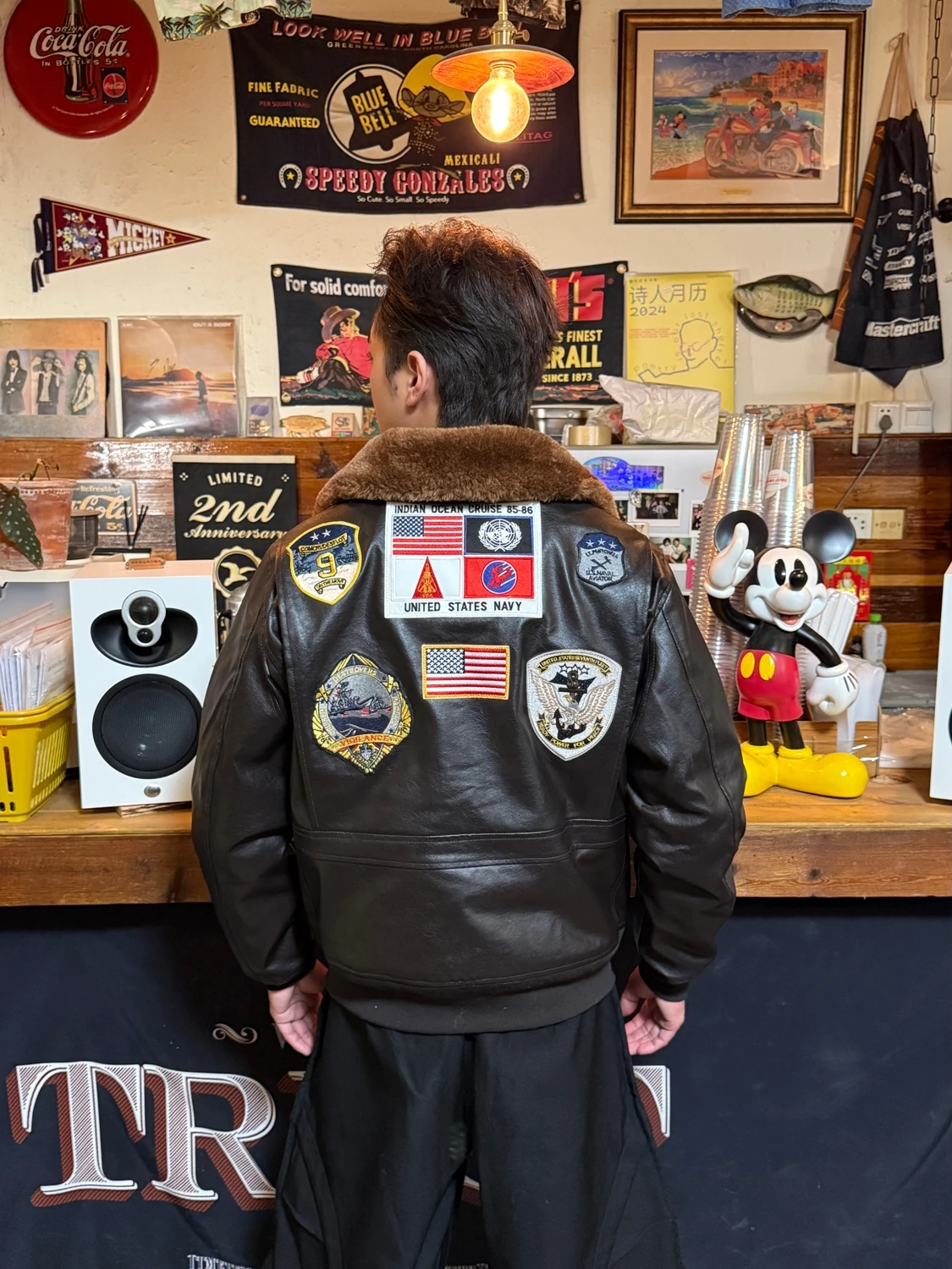 Top Gun PU Leather Coat G1 Tom Cruise Maverick Fur Flying Aviator Pilot Military Bomber Flight Men Jacket With Embroidery Patch