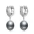 grey pearl earring