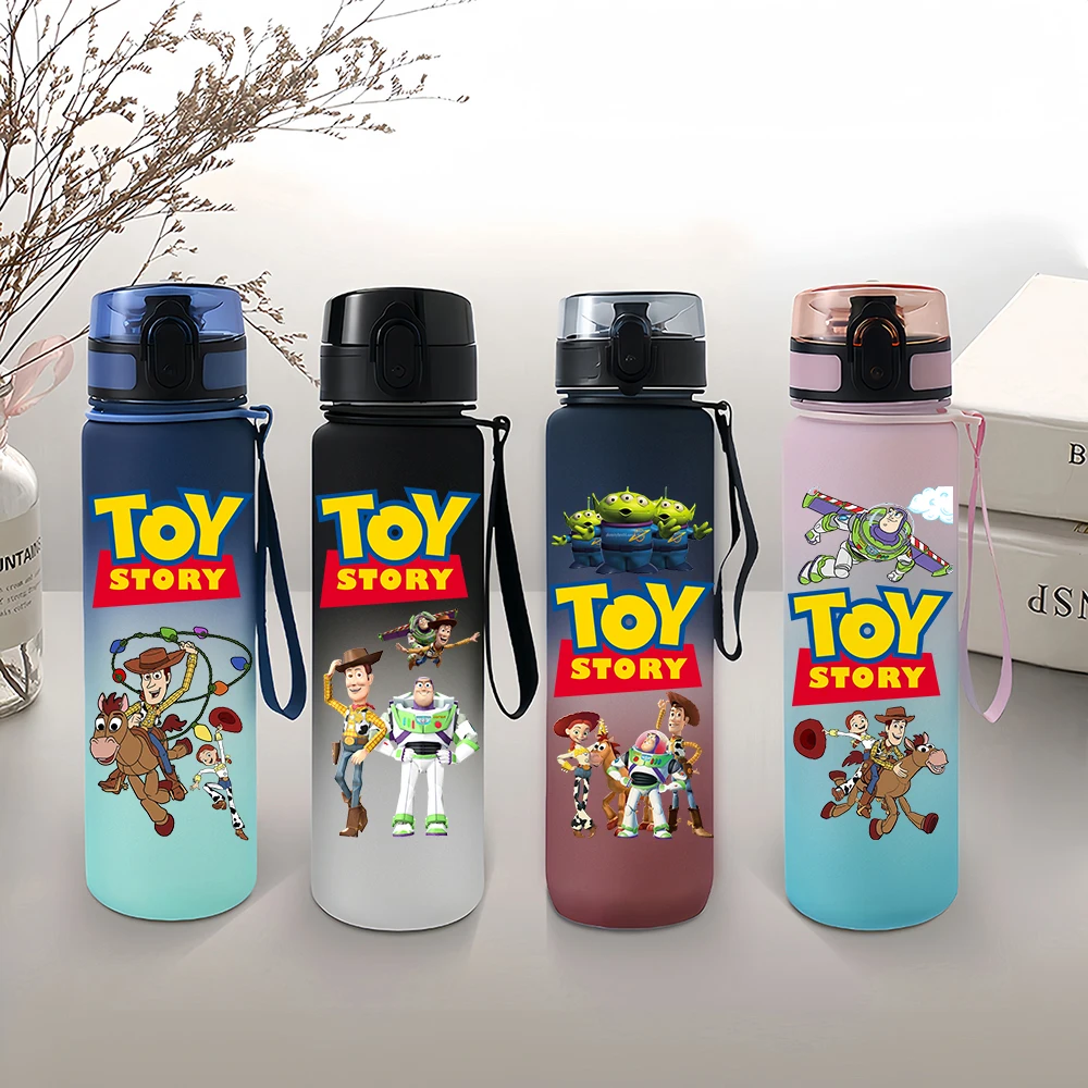 Toy Story Cartoon Drinking Glasses Woody Portable Cup Outdoor Sports Water Bottle Drinking Cup Cartoon Plastic Frosted Kettle