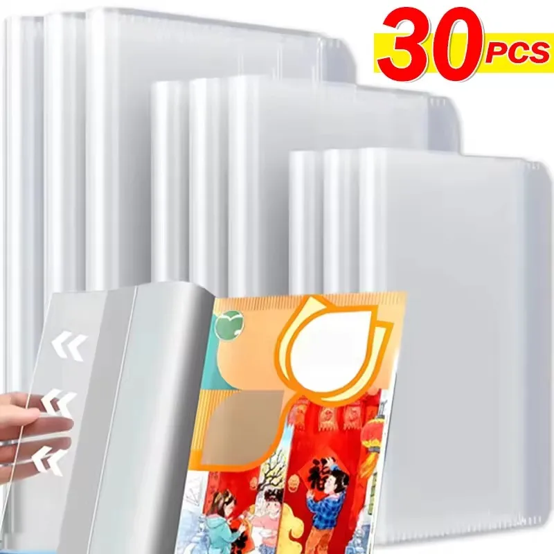 Transparent Book Covers Fit A4/16K/22K Textbook Paperback Book Sleeve Protector Waterproof PP Clear Self Adhesive Closure