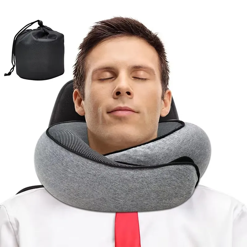 U-shaped Pillow Travel Drive Neck Pillow Memory Foam Protection Neck Support Portable Adjustable Soft Noon Break Sleep Pillows
