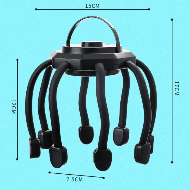 Ultra Scalp Massager Head Massager StressRelease Massager with 8-Frequency VibratingContacts 360 Degree Portable Rechargeable