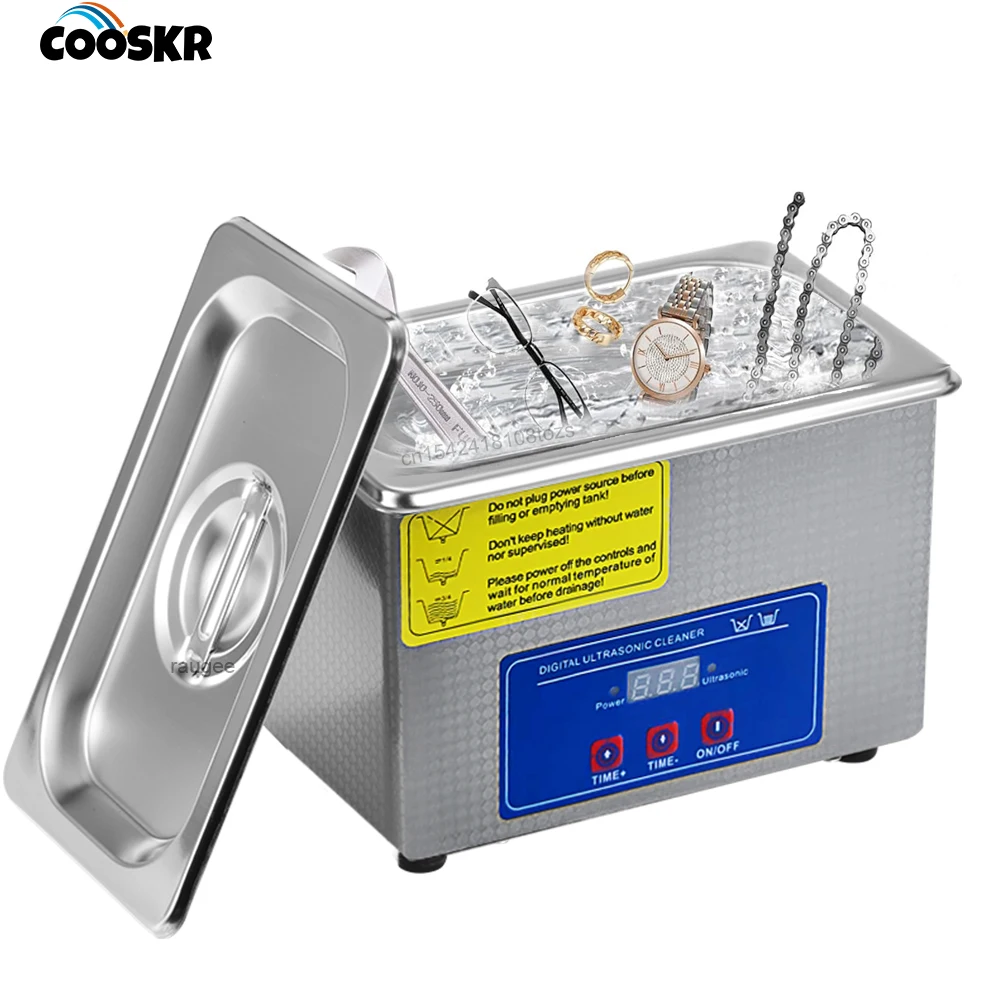 Ultrasonic Cleaner 40KHZ High Frequency Vibration Ultrasonic Washing Bath for Jewelry Watches Denture Glasses Ultrasonic Cleaner