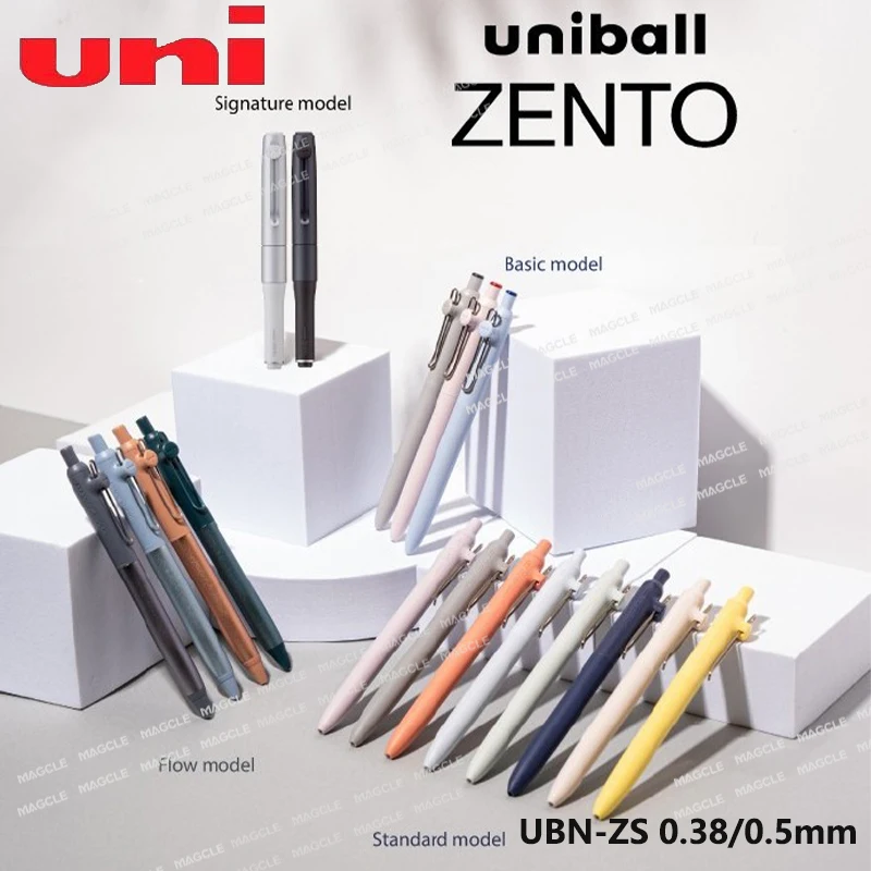 Uniball ZENTO Gel Rollerball Pens, 0.38/05 Standard Model Quick-Drying Smudge-Resistant Ink Fluent Writing Pen School Acsesories