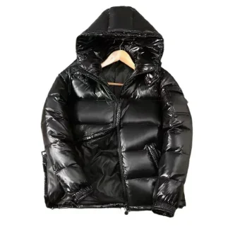 Unisex Winter Hooded Shiny Down Coat Men Casual White Duck Down Jackets High Quality Outdoor Windproof Parka Thicken Puffer Tops