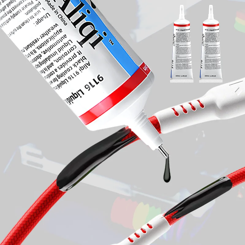 Waterproof Liquid Electrical Tape Rubber Insulating Cable Wire Coat Glue Insulation Adhesives Sealer Home Fix Line Glue
