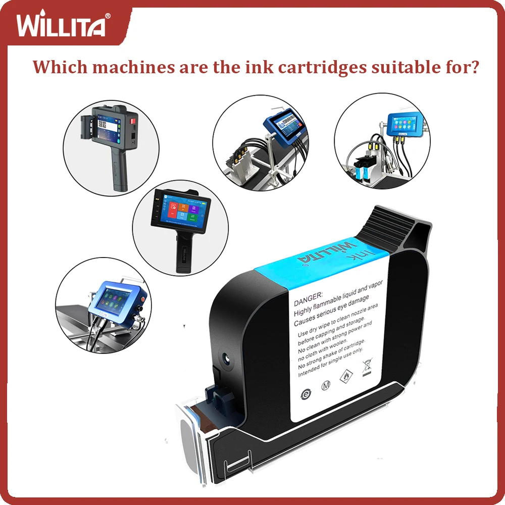 Willita Original SP70 Ink Cartridge Fast Dry Solvent Ink Cartridge JS12/2588 Compatible Ink Cartridge For 12.7 Inkjet Printer