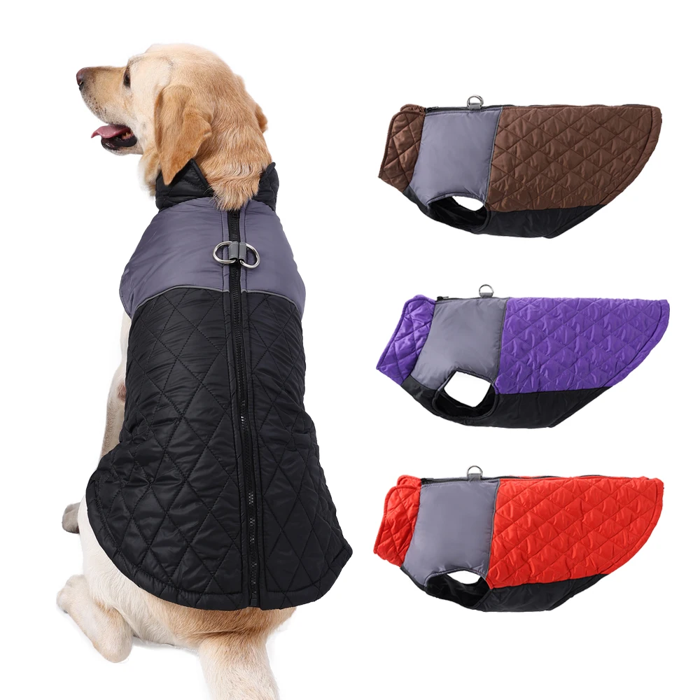 Winter Dog Clothes For Big Dogs Waterproof Pet Jacket Coat With D-ring Windproof Reflective German Shepherd Apparel Costumes