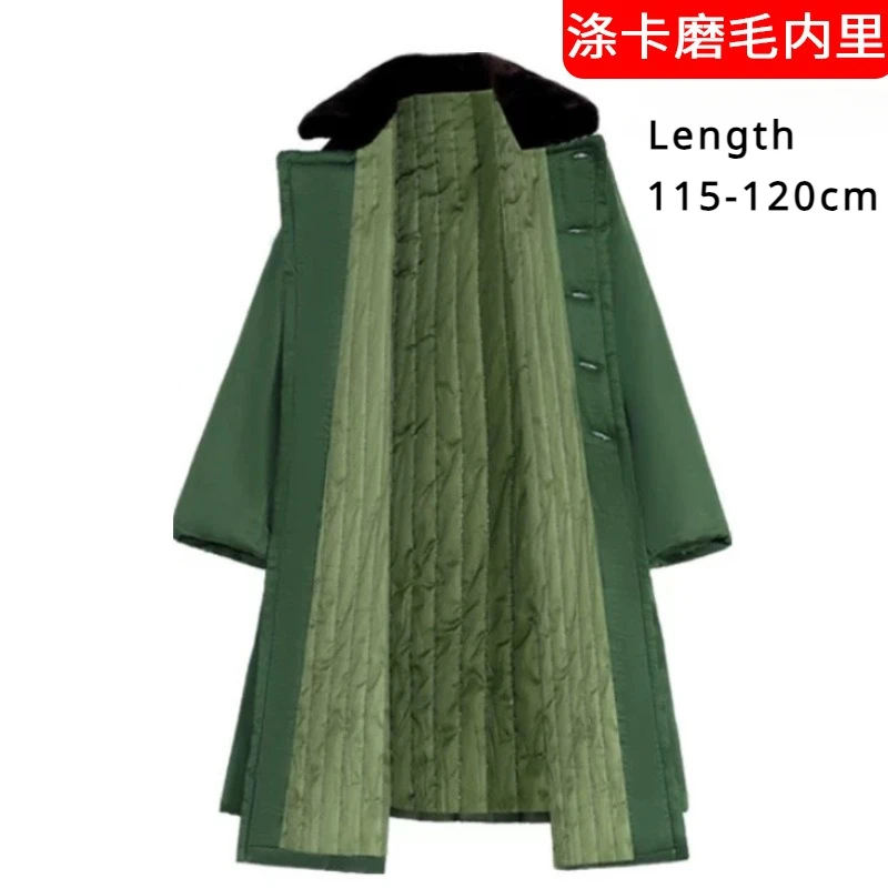 Winter Popular Chinese Men Army Green Long Coats Warm Unisex Thick Loose Military Overcoat Plus Velet Parkas Outwear Waterproof