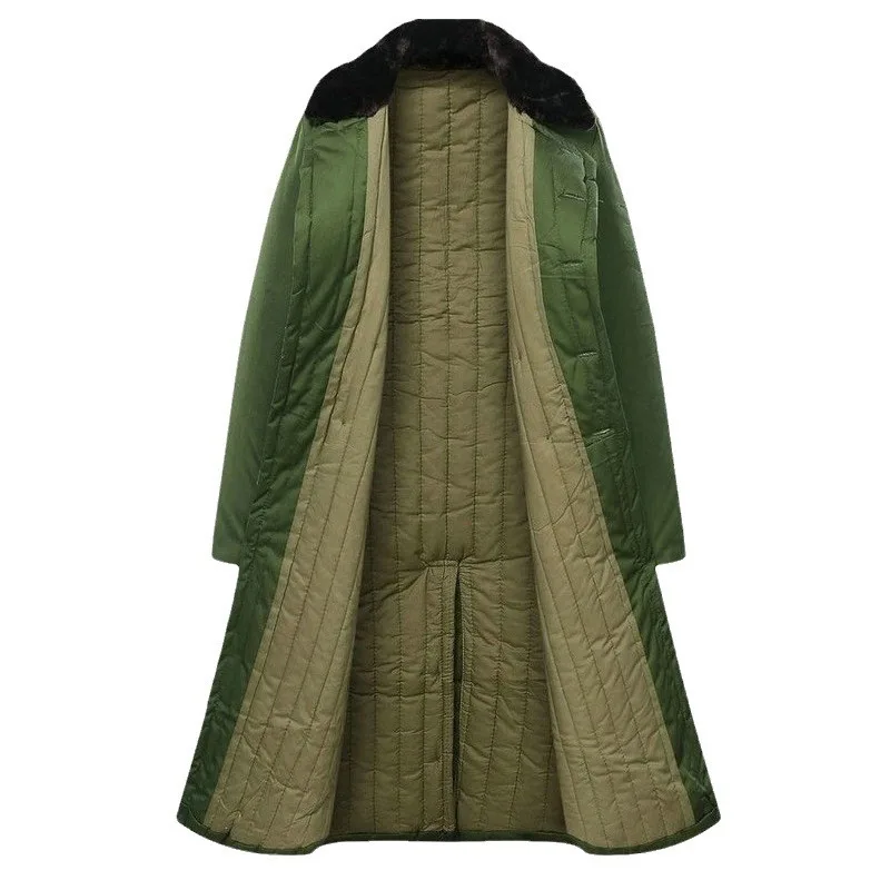 Winter Popular Chinese Men Army Green Long Coats Warm Unisex Thick Loose Military Overcoat Plus Velet Parkas Outwear Waterproof