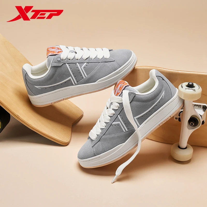 Xtep Jiao Ban Skateboarding Shoes For Men Autumn Street Style Skate Shoes Durability Comfortable Sneakers 876319310022