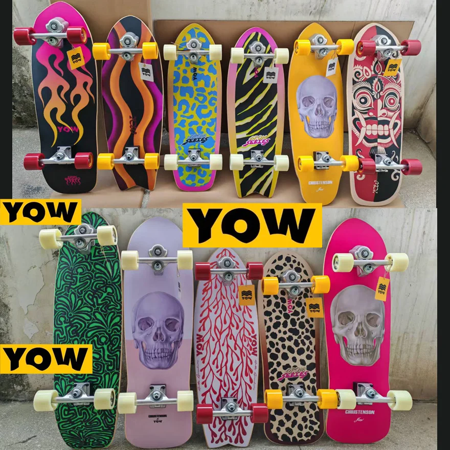 YOW land surf skateboard longboards whole kits good quality spring system branded with trucks wheels bearings and tools