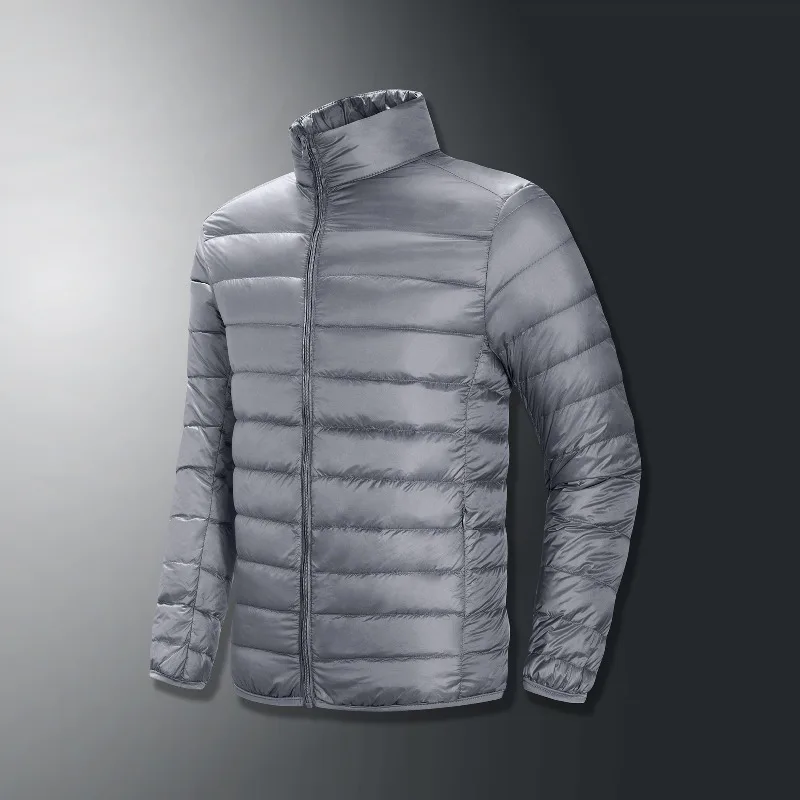 YUEYANGAutumn Winter New Ultra Light White Duck Down Jacket Men Waterproof Casual Outdoor Portable Lightweight Male Padded Coats