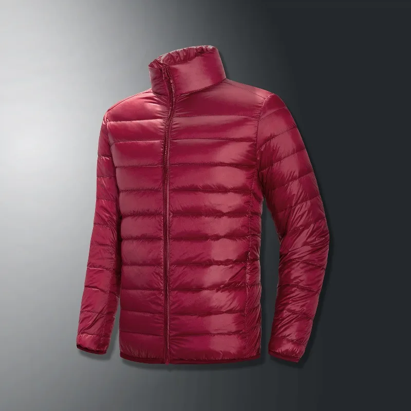 YUEYANGAutumn Winter New Ultra Light White Duck Down Jacket Men Waterproof Casual Outdoor Portable Lightweight Male Padded Coats