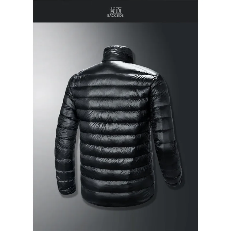 YUEYANGAutumn Winter New Ultra Light White Duck Down Jacket Men Waterproof Casual Outdoor Portable Lightweight Male Padded Coats