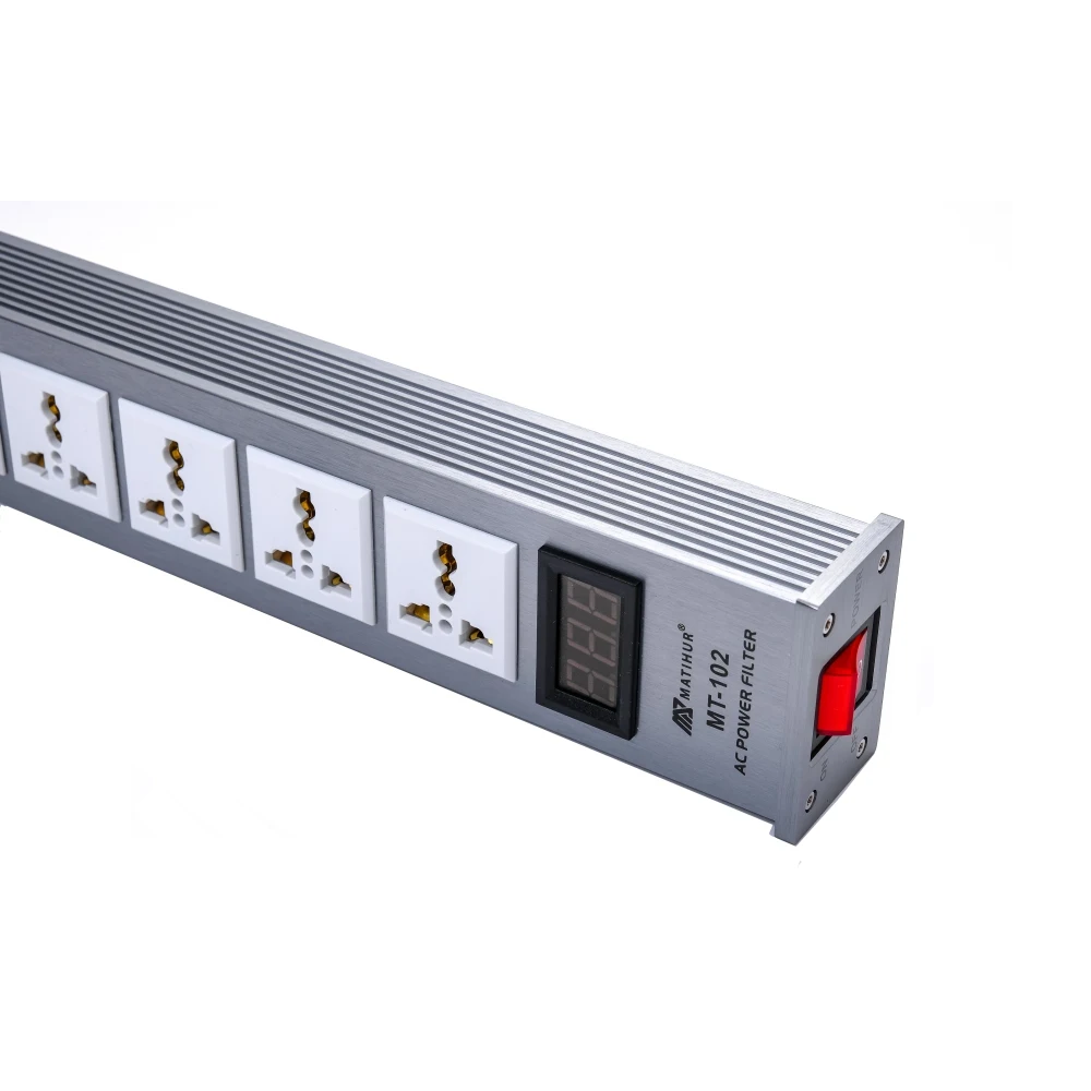 hifi Matihur MT-102 Audio Noise AC Power Filter Power Conditioner Power Purifier Surge Protection with EU Outlets Power Strip