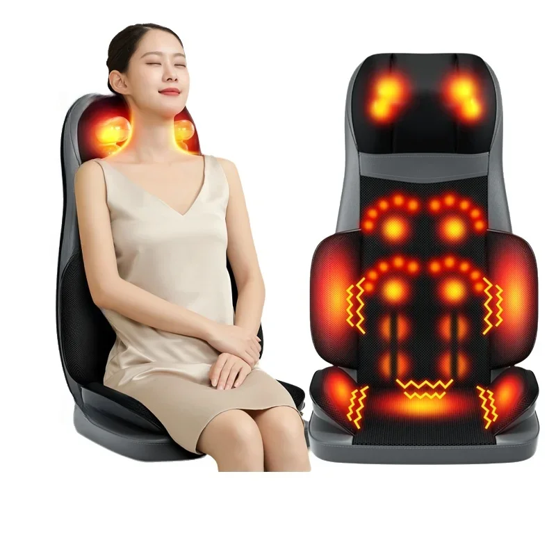 Jinkairui MINI Electric Massage Chair with Heating Vibration Gift for Parents Female Relatives Massage Cushion