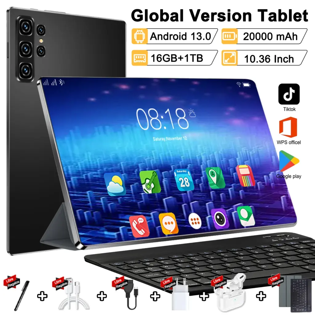 2026 Tablet Android 20000mAh 16GB+1TB 10.36 inch Global Version New Network 14 Core Android 13.0 Wifi Tablet