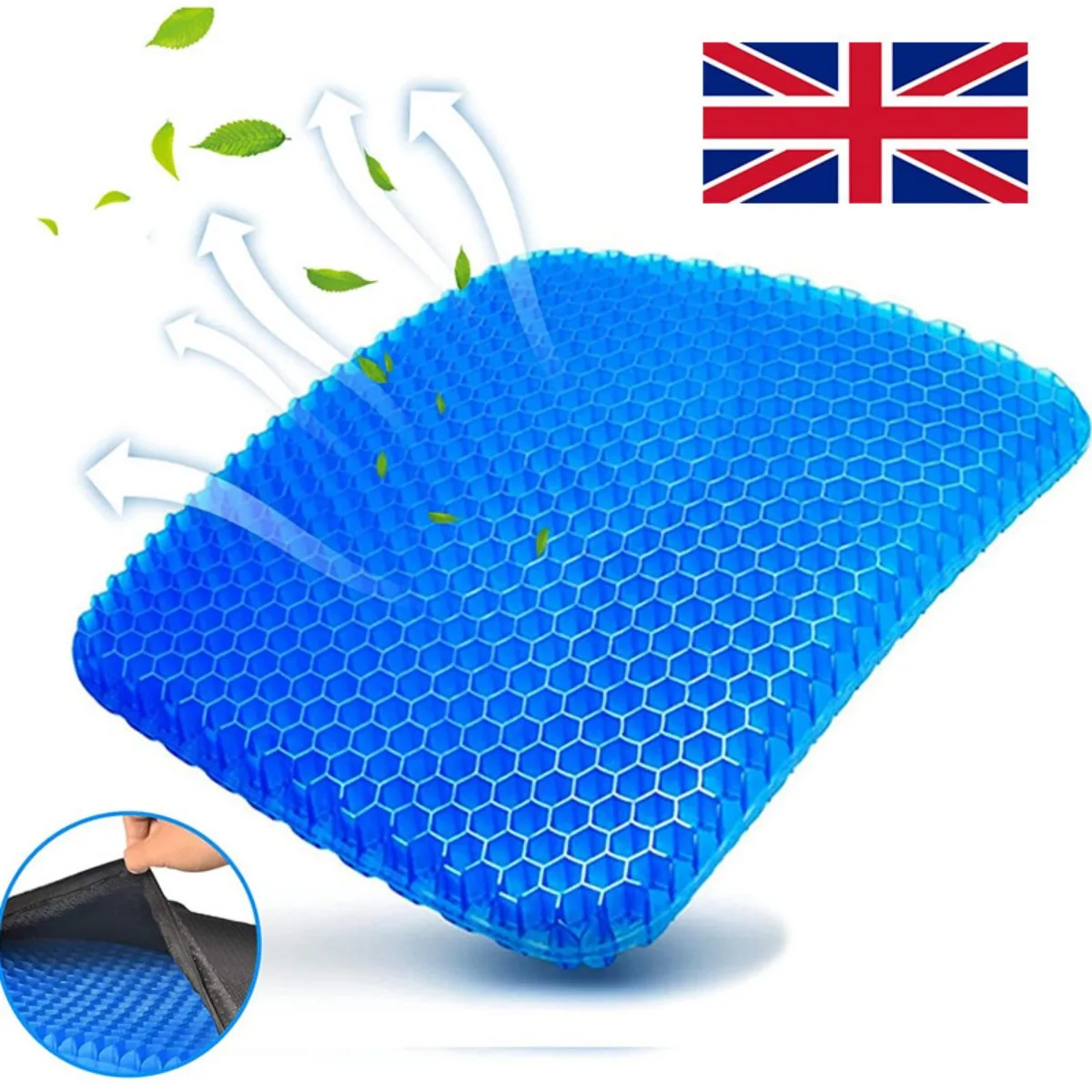 Honeycomb Breathable Gel Seat Cushion Cooling Double Thick Egg Sitting Pad Mat