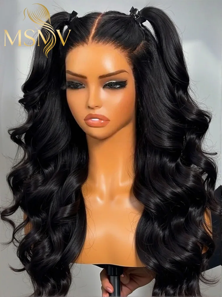 MSMV Body wave Wigs Glueless Human Hair Ready To Wear 5x5 Lace Wig Water Wave Peruvian 6x6 Lace Closure Preplucked Wig For Women