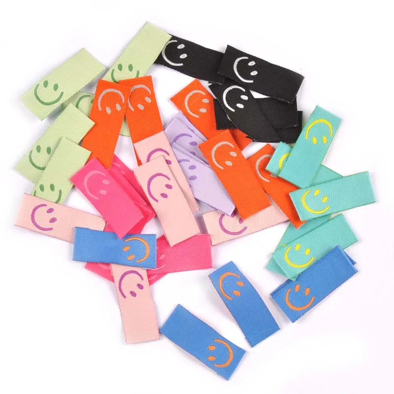 50Pcs 8colors Embroidery Labels Sewing Clothes Handmade Accessories For Kids Care Bags Clothing Tags Garment Crafts 1.5x4cm