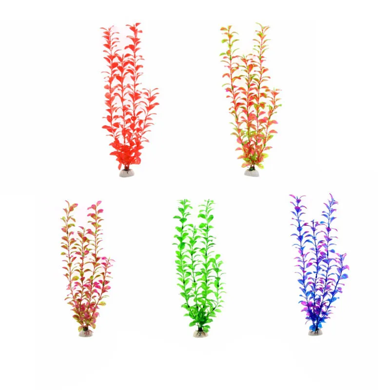 Ornament Aquarium Accessories artificial underwater plants aquarium fish tank decoration 5 Color water grass viewing decorations