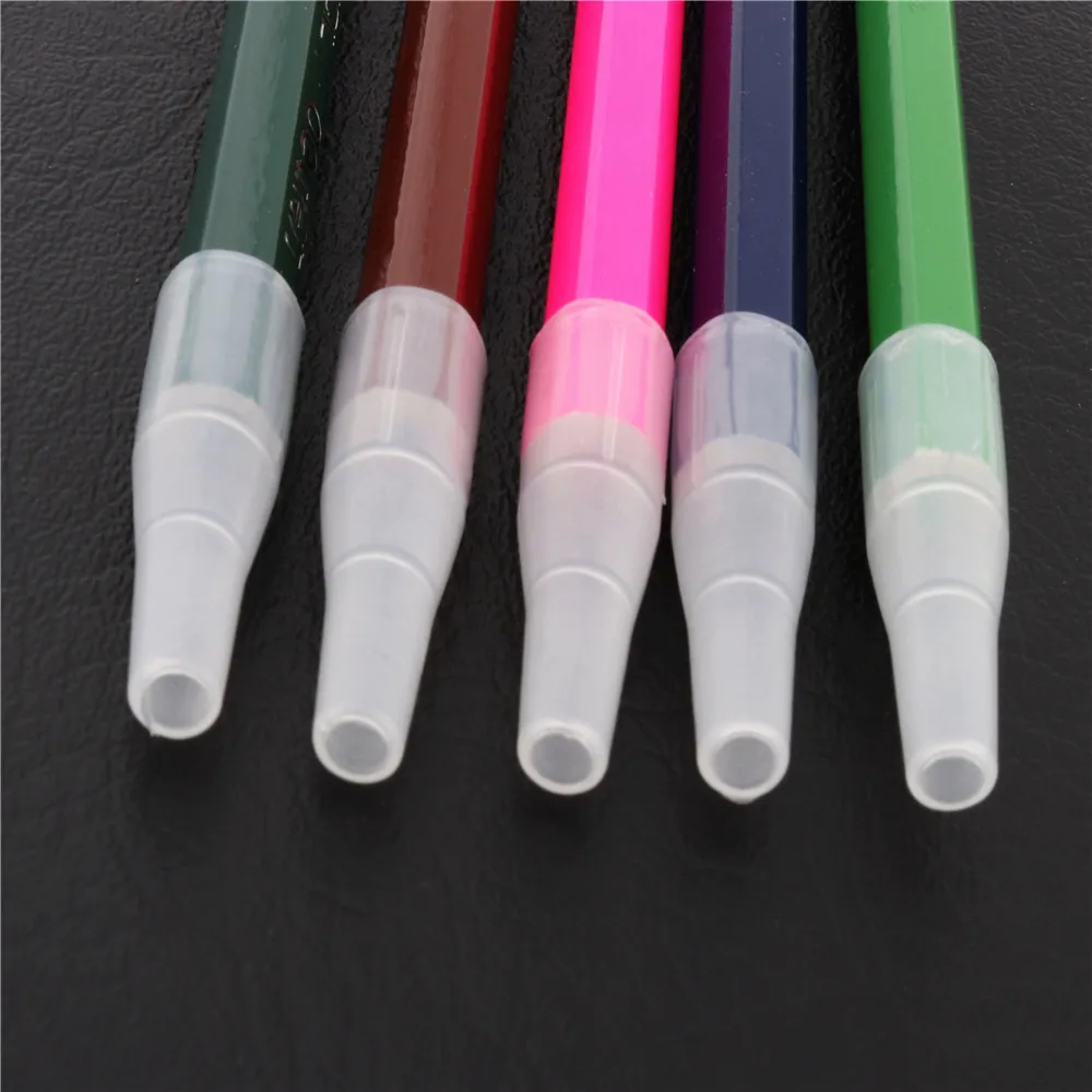 10pcs Transparent white Pencil Cap Pen Cover Student School Office Stationery Supplies