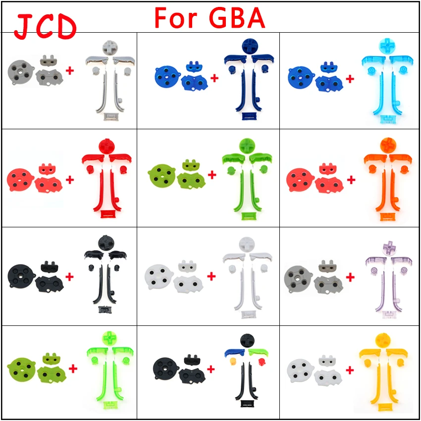 for GBA keyboard button conductive rubber pad D pad replacement button A B L R button power switch button