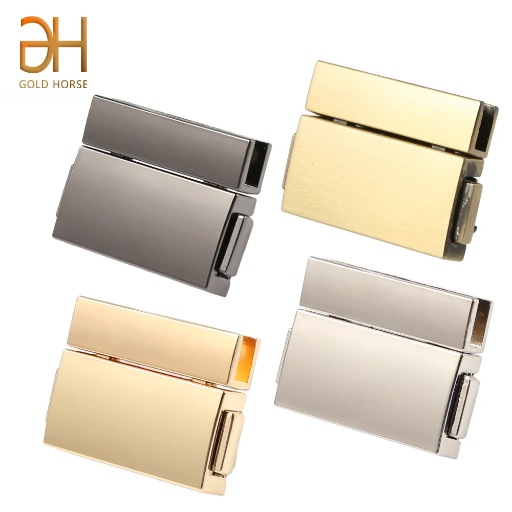 3.9CM Rectangular Metal Press Push Locks for Women Bag Handbag Spring Lock Snap Decorative Clasps Closure DIY Accessories