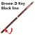 Brown D key Black