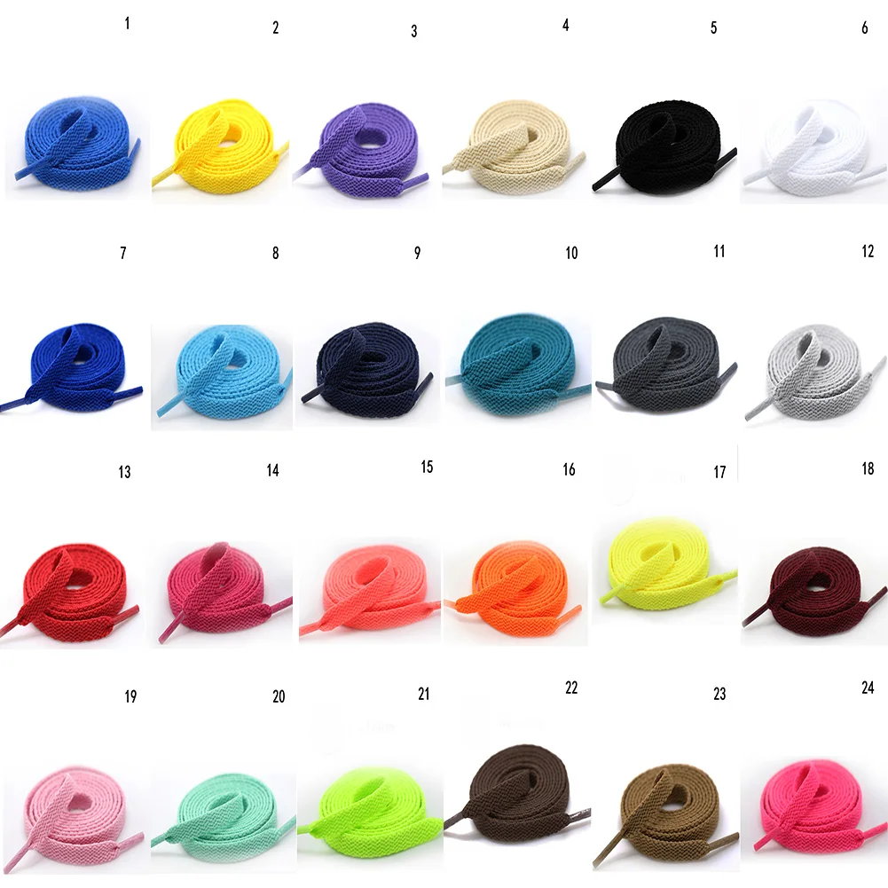 1 Pair High Quality Polyester Shoe Laces Solid Color 150 cm Casual Sport Running Flat Shoelace Shoe Strings Free Shipping