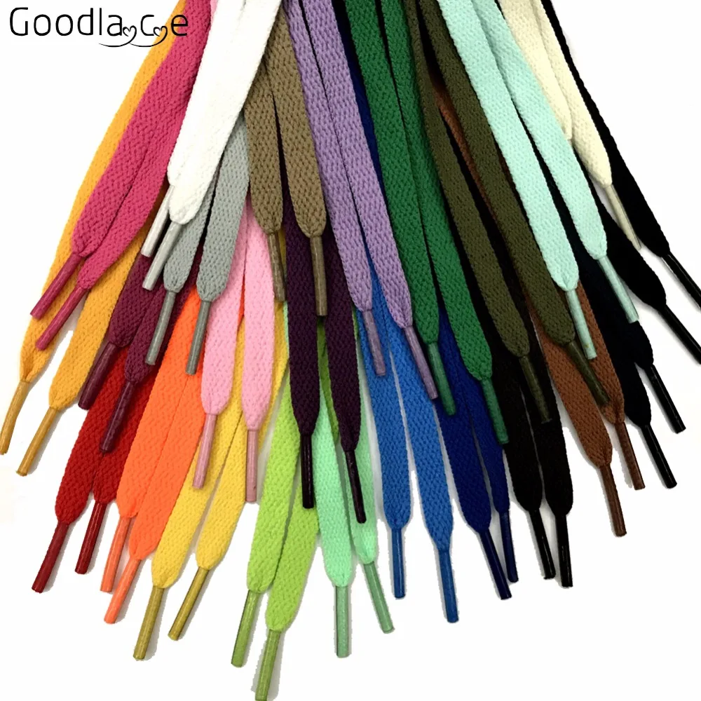 8mm Wide of Flat Shoelaces Shoe Laces for Sneakers Sport Shoes 24 Colors 80cm / 100cm / 120cm / 140cm / 160cm