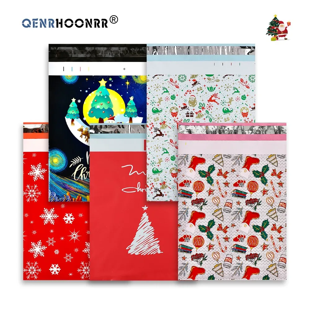 Christmas Envelope 10PCS 10x13" 25x33cm Packaging Envelopes with Self Seal Courier Storage Bags Clothes Mailers Packaging Bags