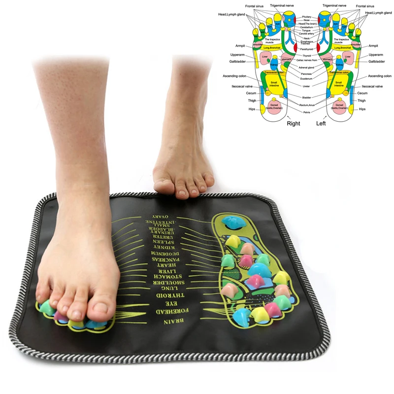 Foot Massager Reflexology Walk Stone Foot Leg Pain Relieve Physiotherapy Detox Foot Spa Acupressure Mat Pad Massageador