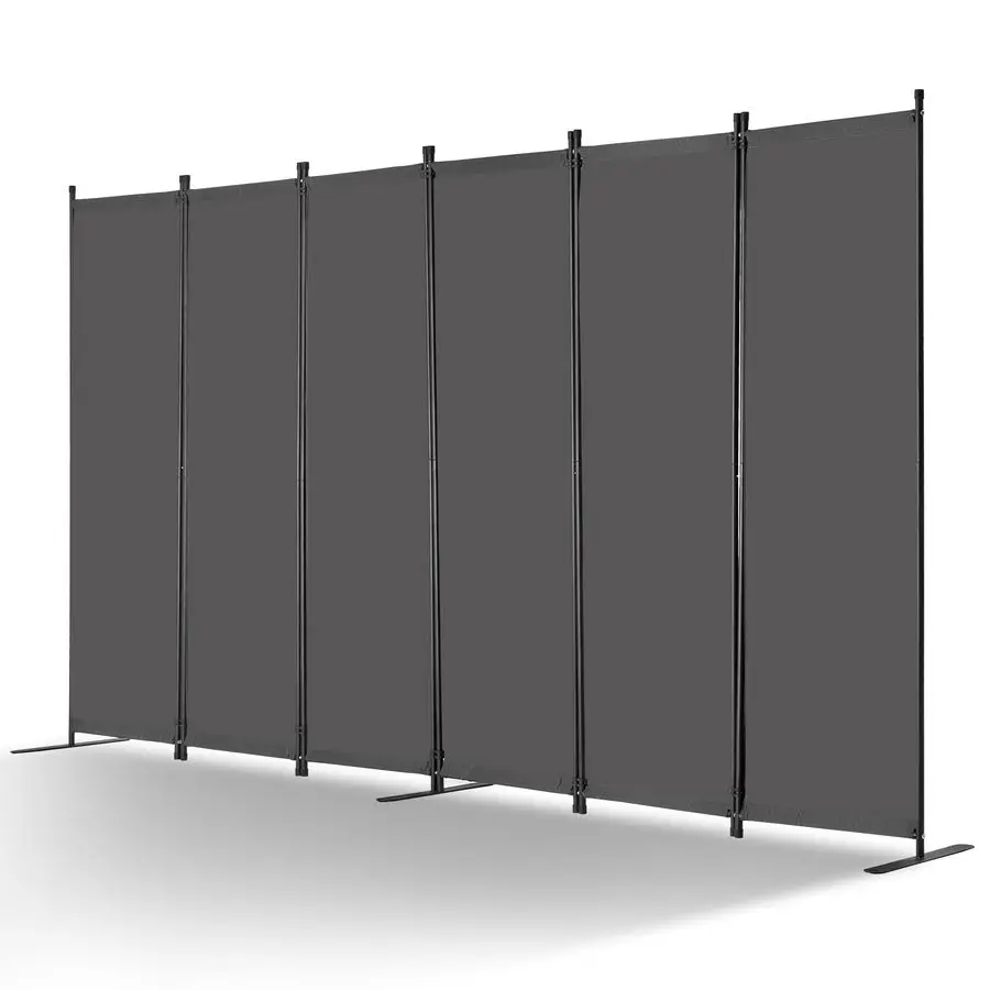 Room Divider, 6 Panel Room Divider, Folding Privacy Screen and Portable Partition Divider for Room Separation, Freestanding Room