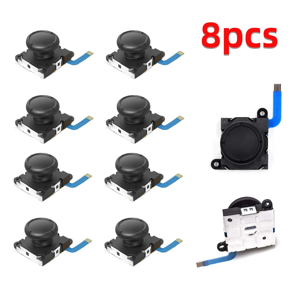 8pcs Replacement 3D Analog Joystick for Nintendo Switch/OLED/Lite JoyCon Thumb Stick Controller Repair Parts Accessory