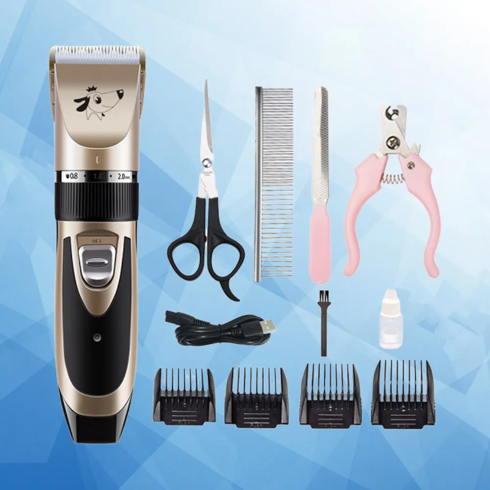 4Pcs Pet Grooming Clippers Professional Dog Hair Trimmer Electric Hair Cutter USB Rechargeable Cat Grooming Tool Ultra Quiet