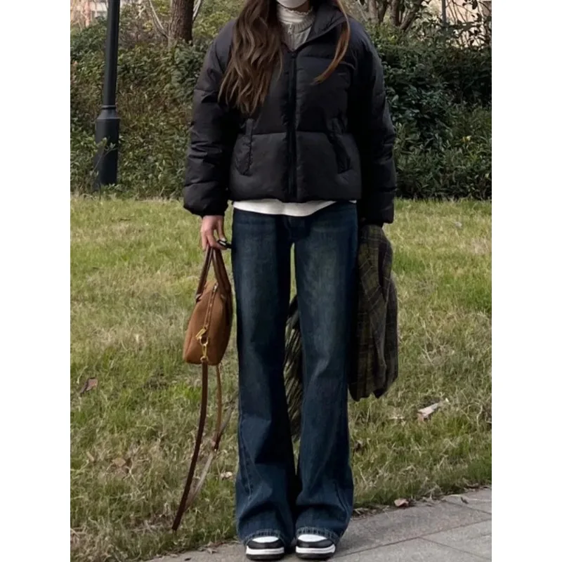 Casual Jeans Straight Leg Women Autumn Winter Vintage Loose Retro American Style Streetwear Chic Wide Leg Pants Women's pants