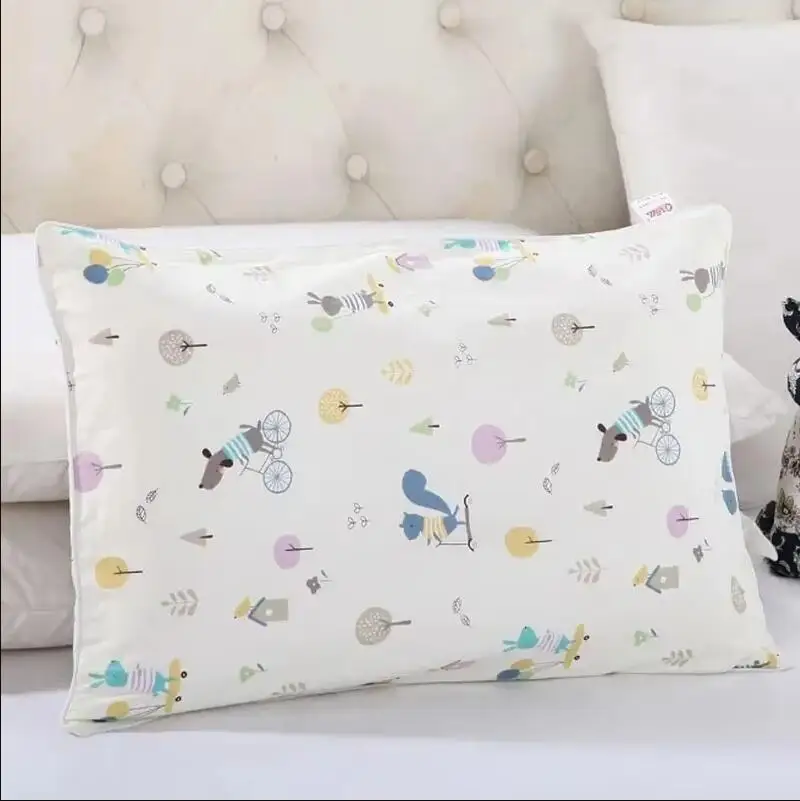 1PC Cotton Kids Pillowcase Cartoon Pattern Children Pillow Case Soft Breathable Boys Girls Pillowcase Comfortable Baby Bedding