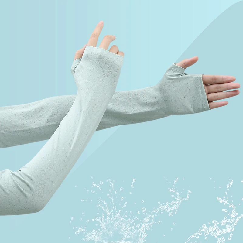 Ice silk sun protection sleeve summer loose thin breathable hand sleeve long arm sleeve driving riding shade ice sleeve cool