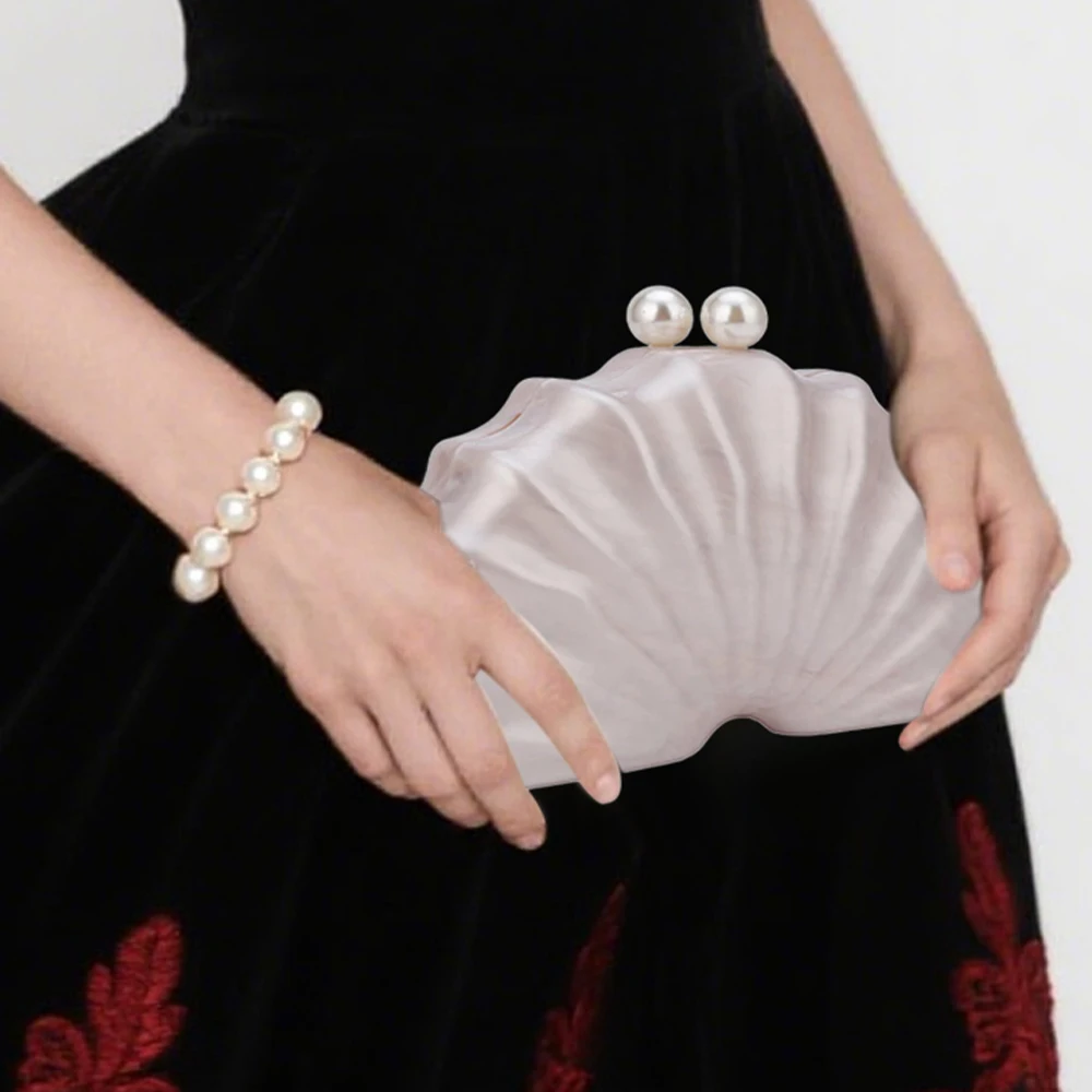 Acrylic shell Shoulder Crossbody Bag Box Clutches Party Evening Purse Women Shoulder Wedding Dinner Clutch Bag