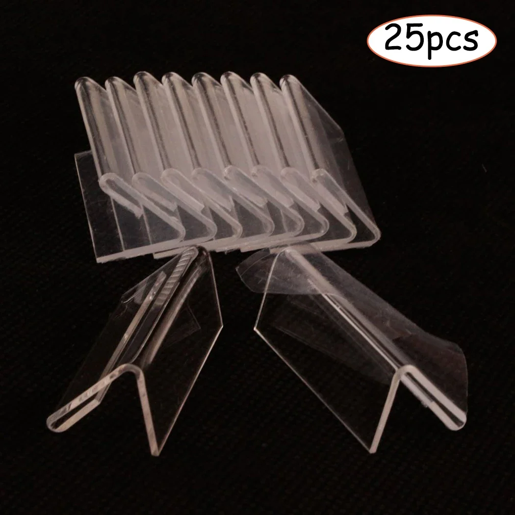 25pcs L Shape Table Sign Display Stand Name Price Card Label Holder Counter Top Stand Retail Acrylic Clear Price Card Tag Label