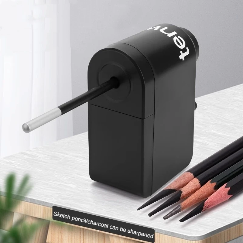 Hand Crank Pencil Sharpener Cutter For School Student Artist Charcoal Large Capacity Rotary Pencil Knife Tools Adjustable Points